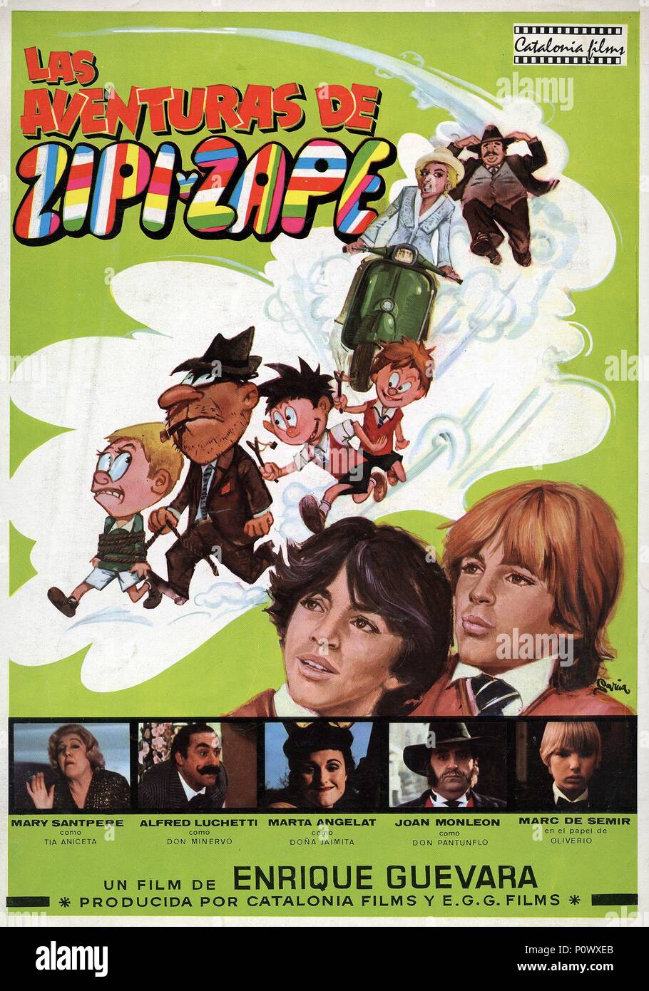 Original Film Title: LAS AVENTURAS DE ZIPI Y ZAPE.  English Title: LAS AVENTURAS DE ZIPI Y ZAPE.  Film Director: ENRIQUE GUEVARA.  Year: 1981. Stock Photo