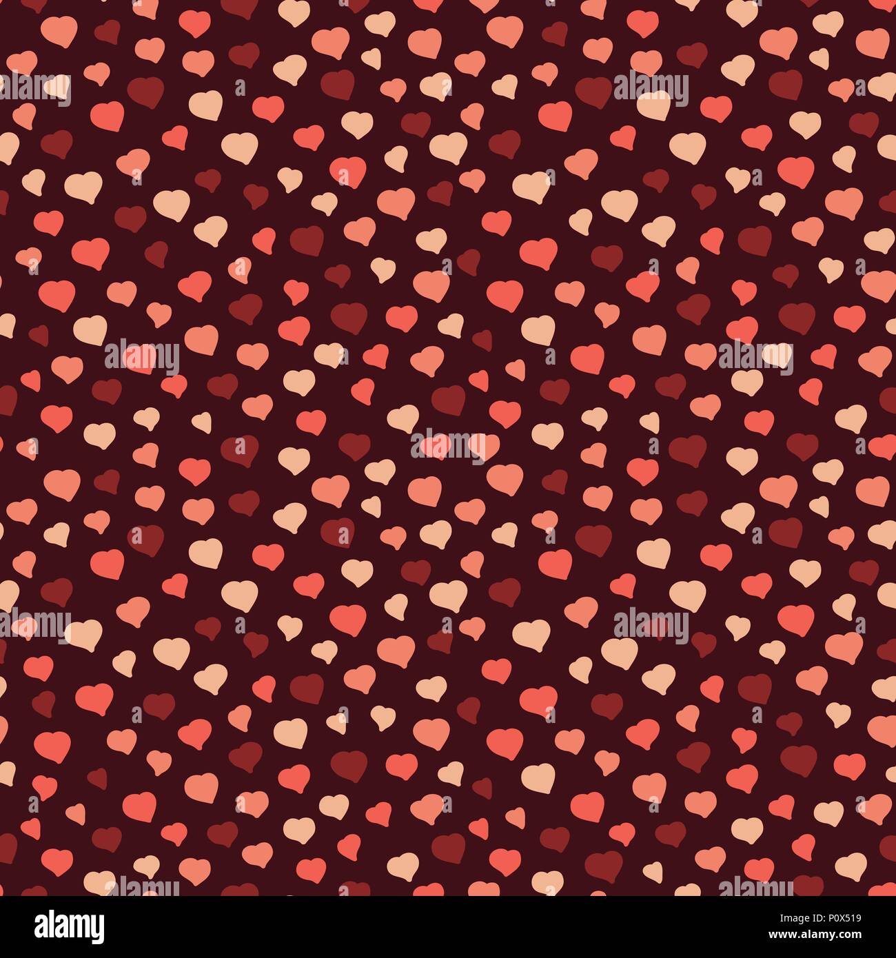 Seamless pattern with hearts, Valentine Day background. Stock Vector