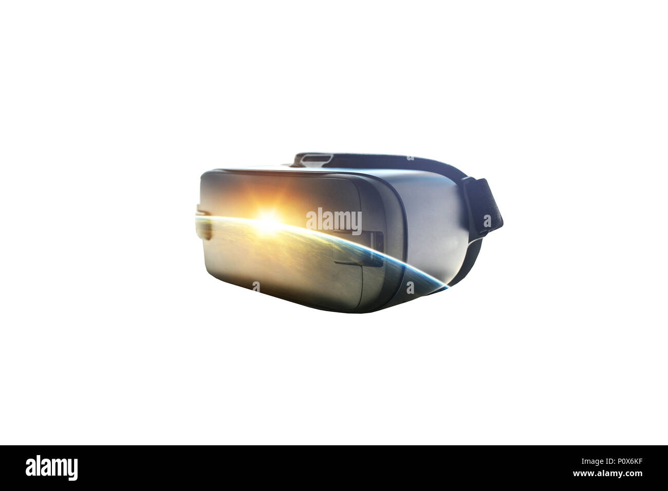 Virtual reality glasses or VR glasses with visual effects. The technology of the present and the future Stock Photo