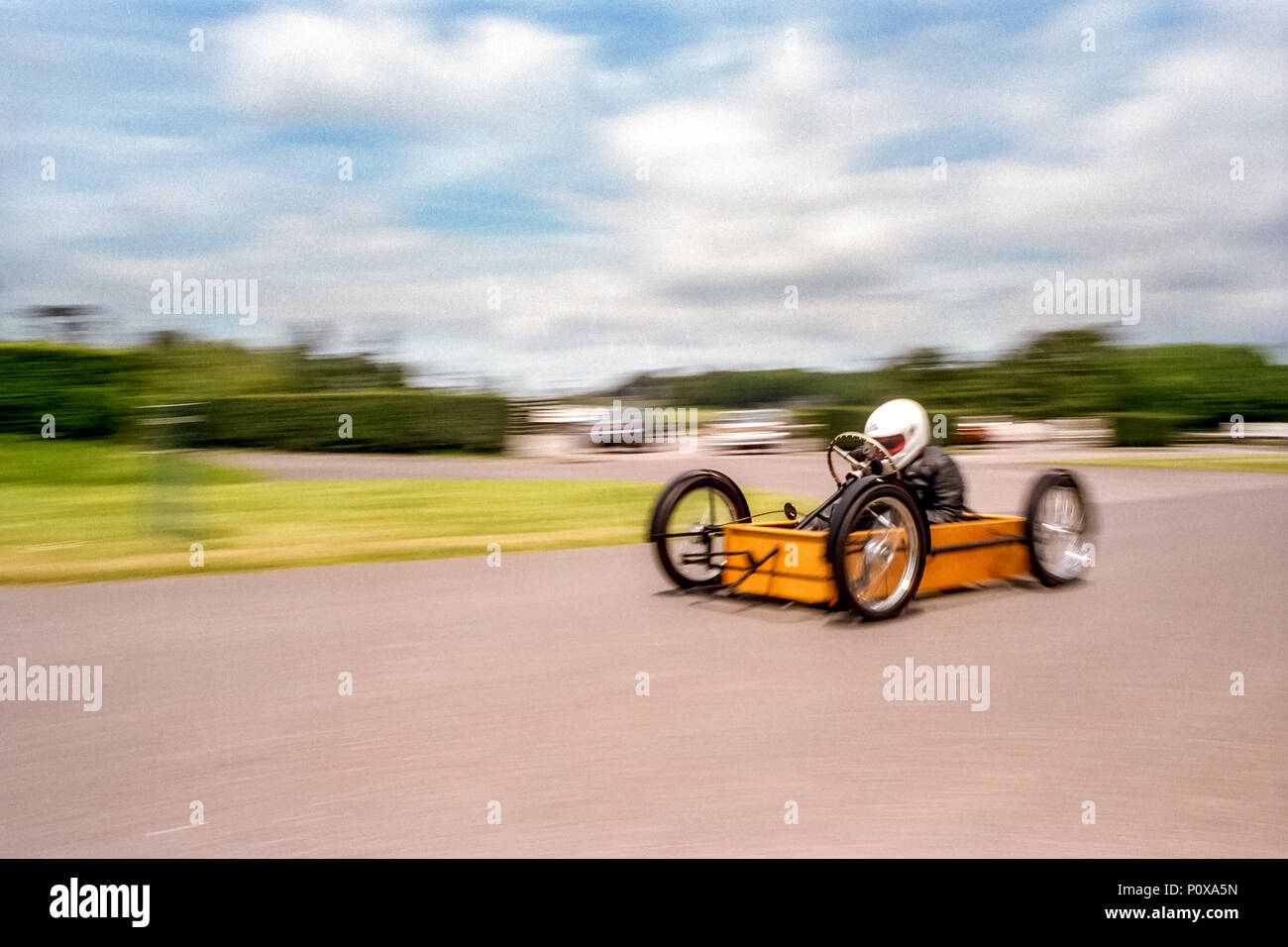 Soapbox car racing at Goodwood Stock Photo Alamy