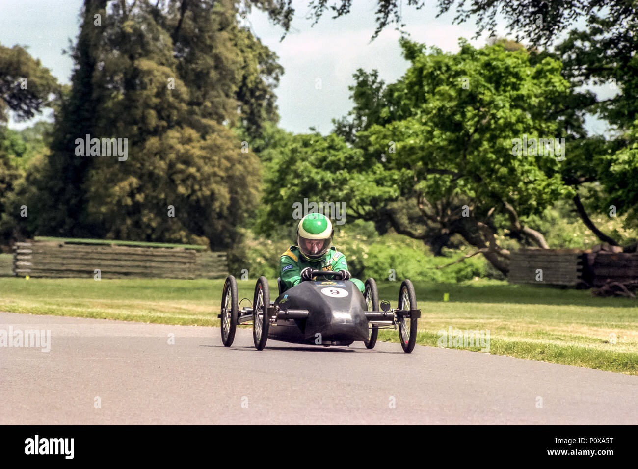 Soapbox car racing at Goodwood Stock Photo Alamy