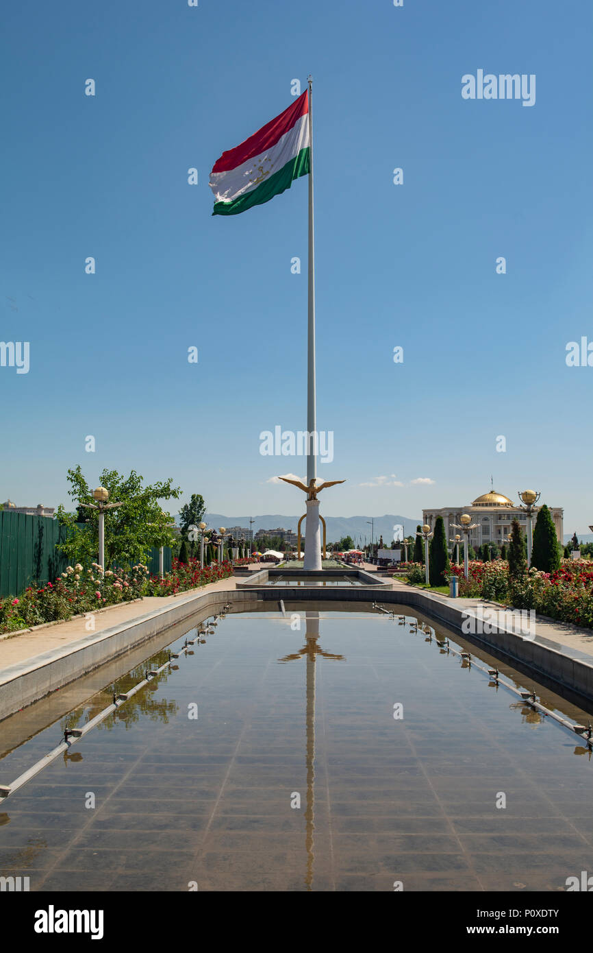 National Flag Of Tajikistan Flag Park Dushanbe Tajikistan Stock national-flag-of-tajikistan-flag-park-dushanbe-tajikistan-stock