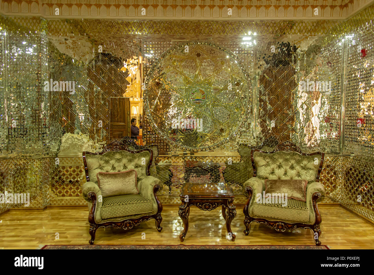 Private Meeting Room, Kokhi Navruz Palace, Dushanbe, Tajikistan Stock Photo