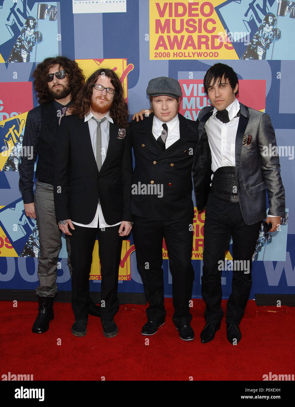 Fall Out Boy MTV vma Awards 2008 on the Paramount Lot In Los