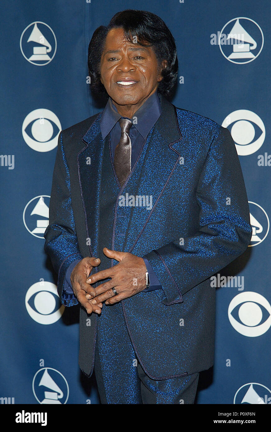 James Brown backstage at the 47th Annual Grammy Awards at the Staple ...