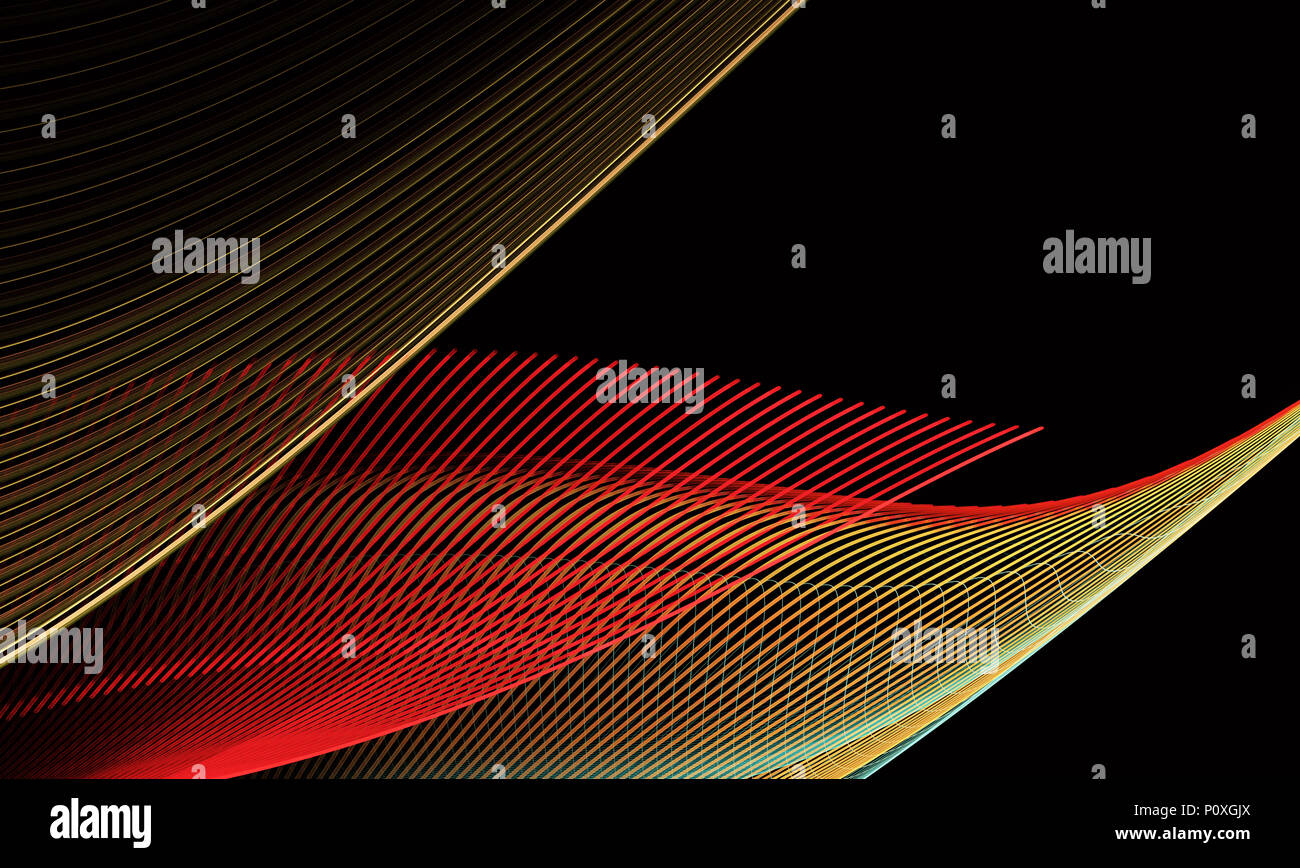 abstract fractal background a computer-generated illustration, lines Stock Photo