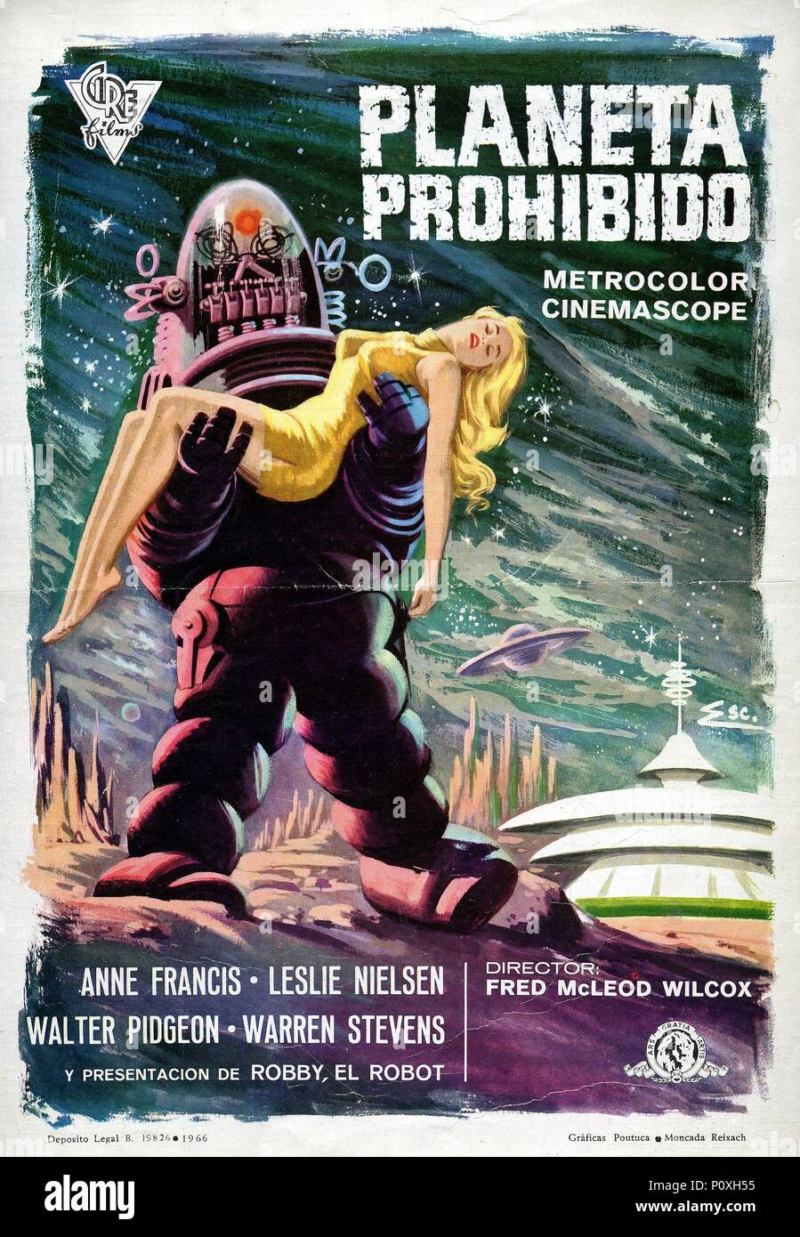 Lot # 123: Forbidden Planet (1956) - U.K. Quad