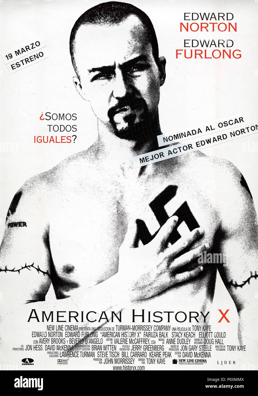 Original Film Title: AMERICAN HISTORY X. English Title: AMERICAN HISTORY X.  Film Director: TONY KAYE. Year: 1998. Credit: NEW LINE CINEMA / Album Stock  Photo - Alamy
