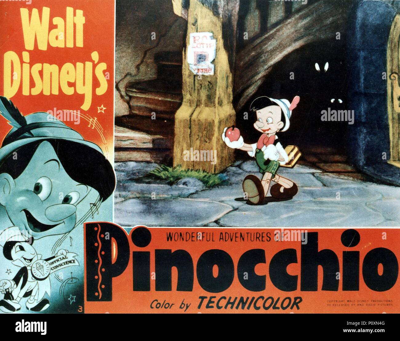 Original Film Title: PINOCCHIO.  English Title: PINOCCHIO.  Film Director: HAMILTON LUSKE; BEN SHARPSTEEN.  Year: 1940. Credit: WALT DISNEY PRODUCTIONS / Album Stock Photo