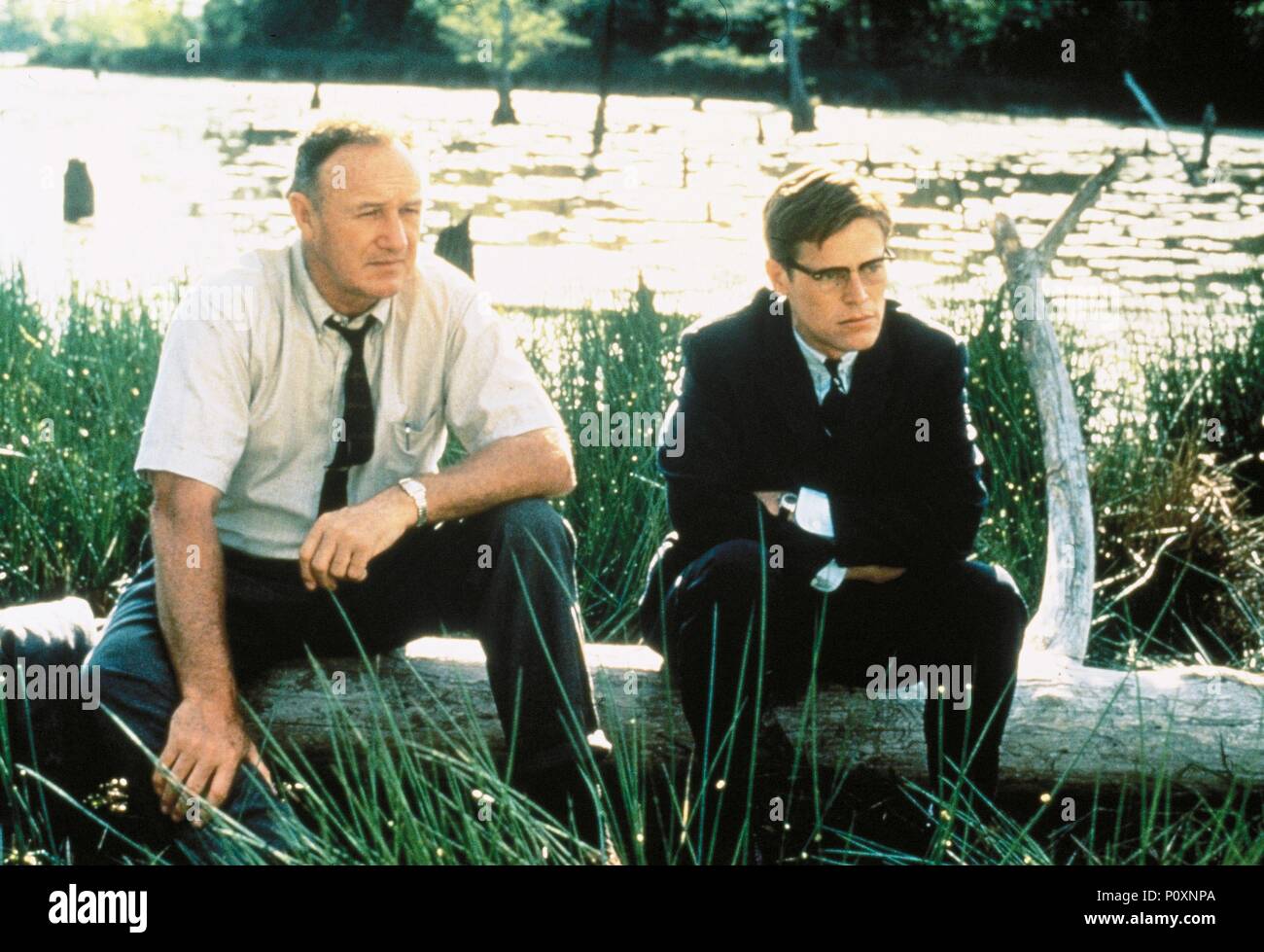 Gene Hackman and Alan Parker on set of Mississippi Burning - Alan