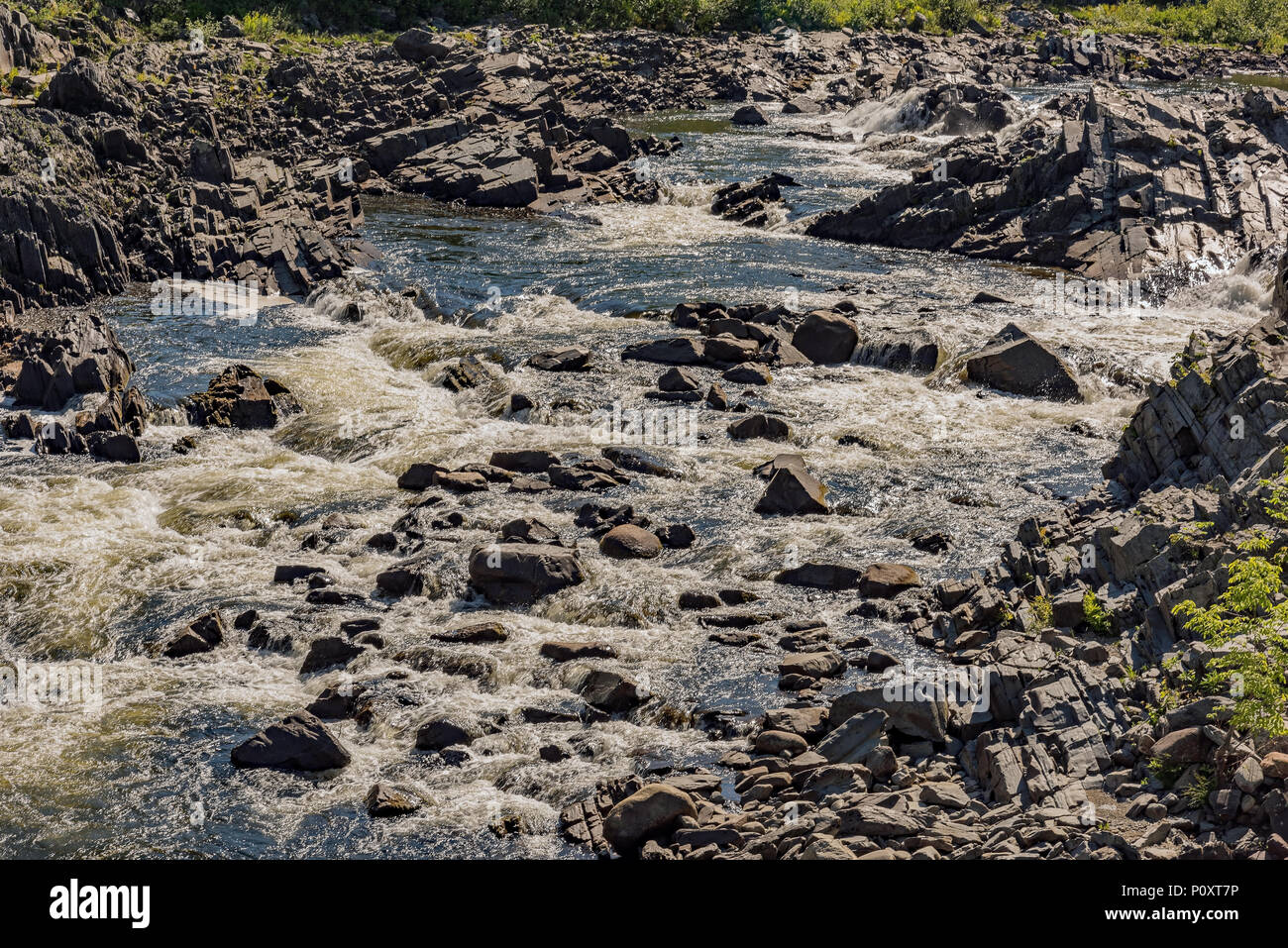 Views of the Carrabassett River from a bridge in North Anson, Maine