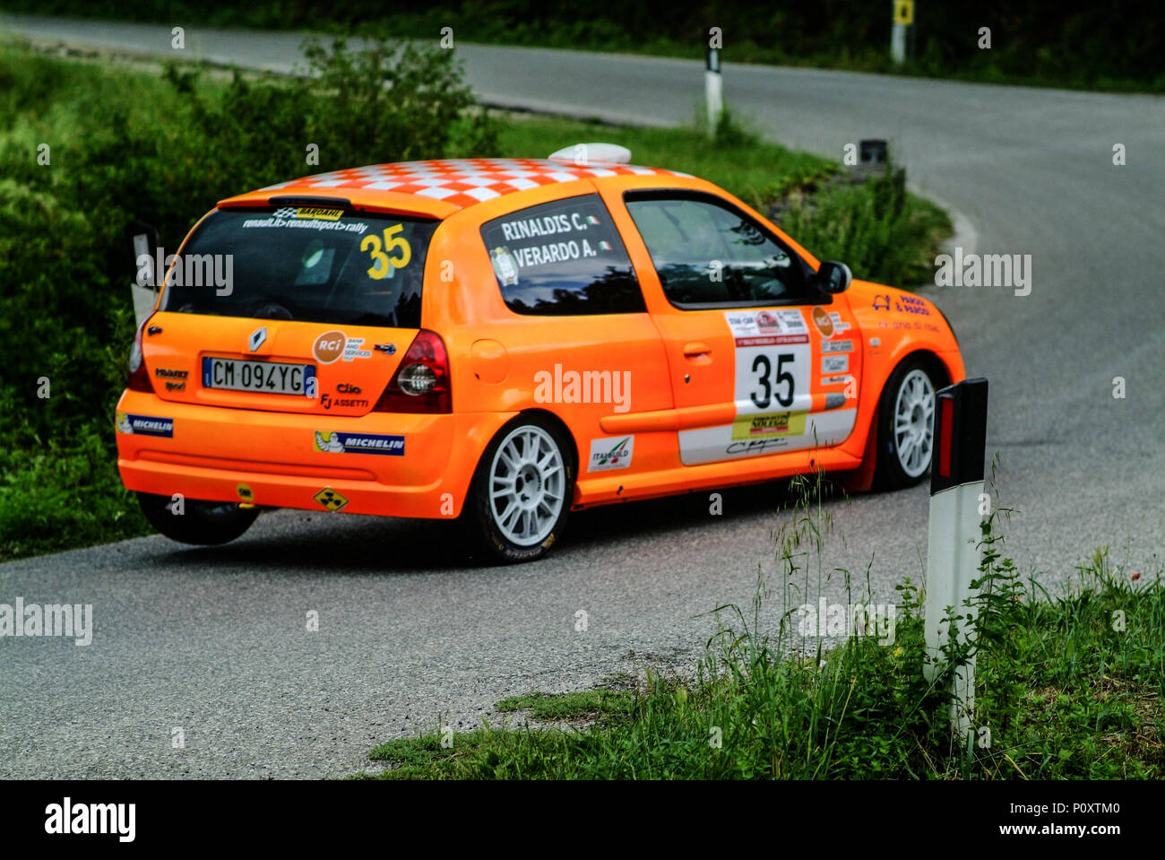 Tuscany, Italy. 9th June 2018. Car joining 11th rally race of Reggello, city of Florence. Tuscany Italy Credit: lorenzo codacci/Alamy Live News Stock Photo