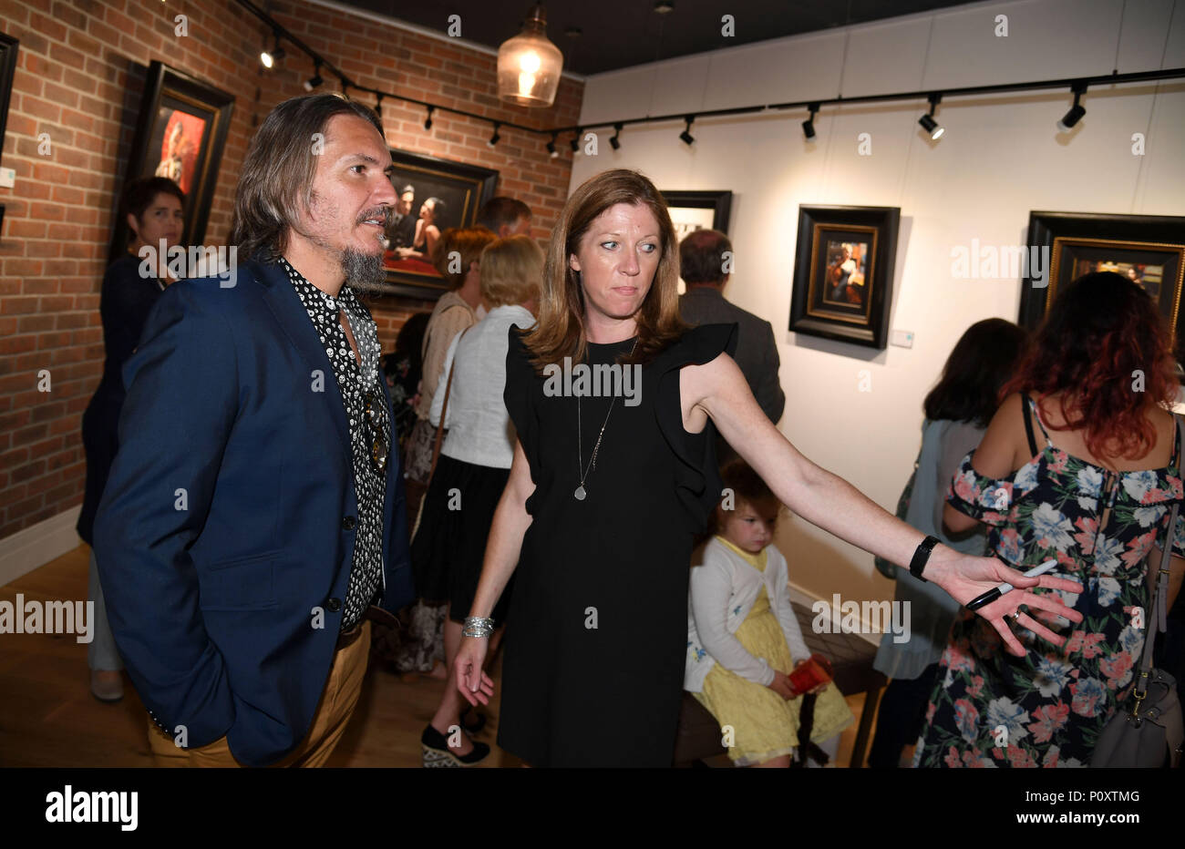 Leading figurative artist Fabian Perez during his countrywide tour unveiling his new collection of paintings Credit: Finnbarr Webster/Alamy Live News Stock Photo