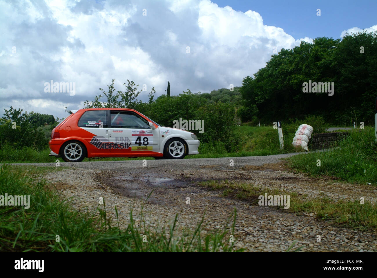 Tuscany, Italy. 9th June 2018. Car joining 11th rally race of Reggello, city of Florence. Tuscany Italy Credit: lorenzo codacci/Alamy Live News Stock Photo