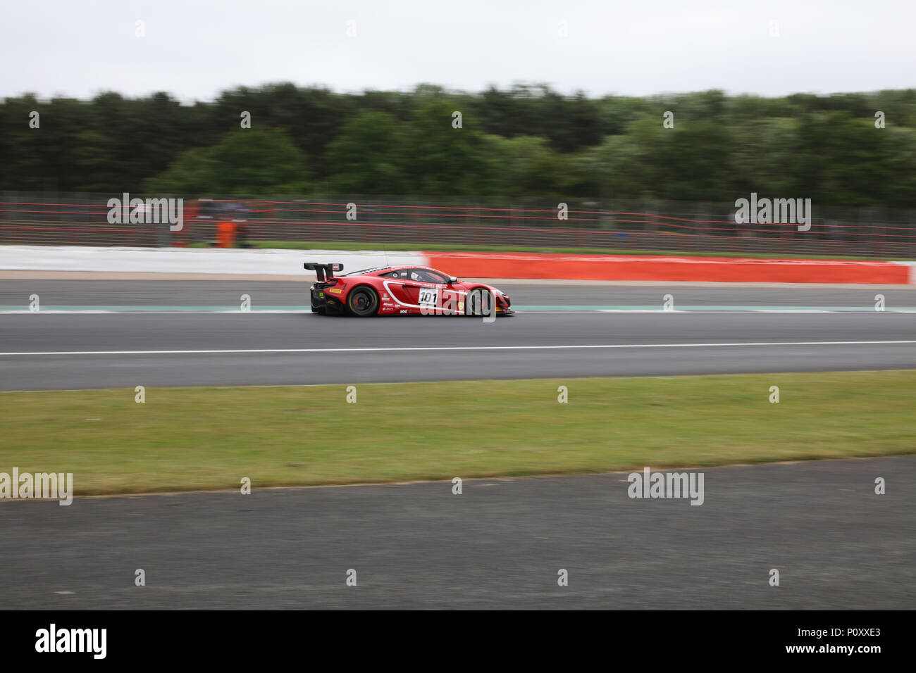 Silverstone, United Kingdom. 10th Jun, 2018. The McLaren 101 car of Shaun Balfe and Rob Bell on circuit for the British GT Warmup session Credit: Paren Raval/Alamy Live News Stock Photo