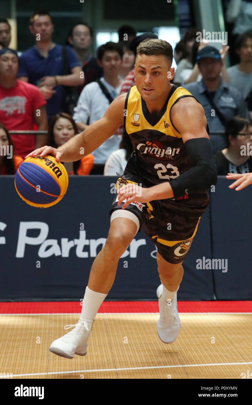 Omori Bellport, Tokyo, Japan. 9th June, 2018. Spencer Jennings  (CRAYON.EXE), JUNE 9, 2018 - Basketball : 3 .