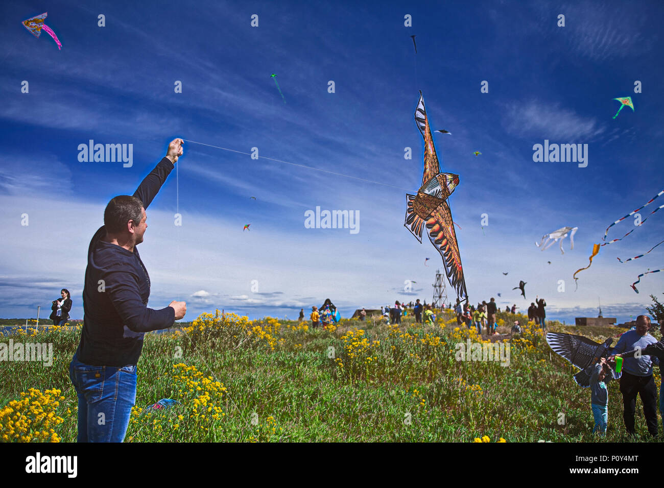 Kronshtadt, Russia. 10th June 2018. "Fortoliot". The second international festival of kites. June 10 - June 11, 2018. Fort "Grand Duke Constantine". Kronstadt Credit: Andrew Shlykoff/Alamy Live News Stock Photo