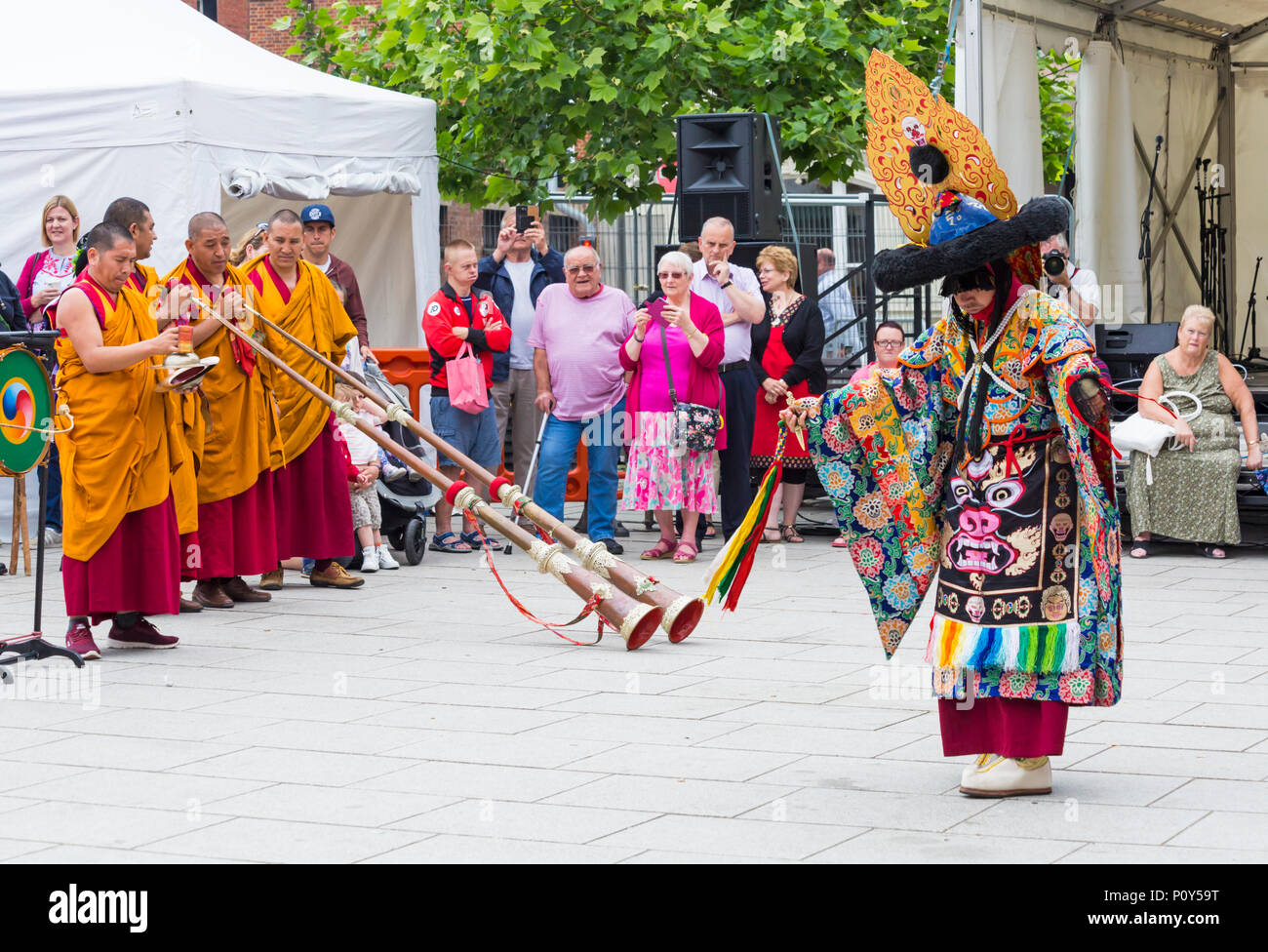 Tibetan music instrument horn hires stock photography and images Alamy