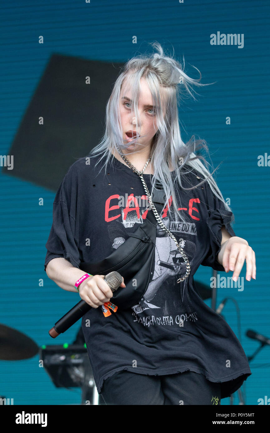 Manchester, Tennessee, USA. 9th June, 2018. BILLIE EILISH during