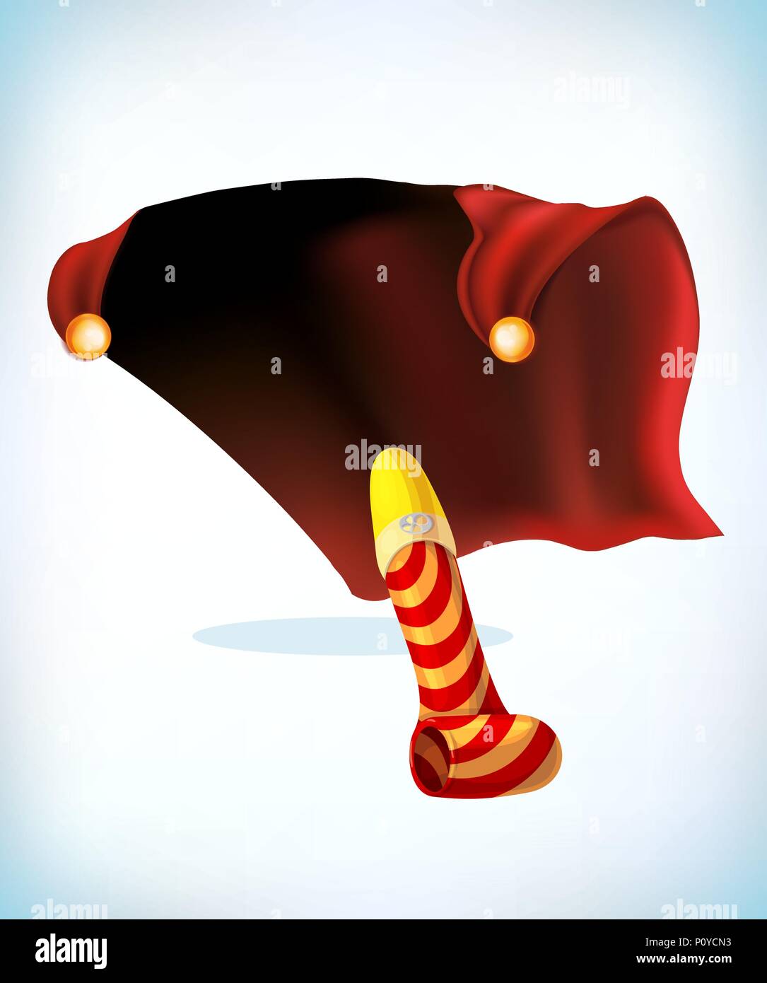 birthday pipe. Cartoon Vector illustration. Isolated drawing on a white