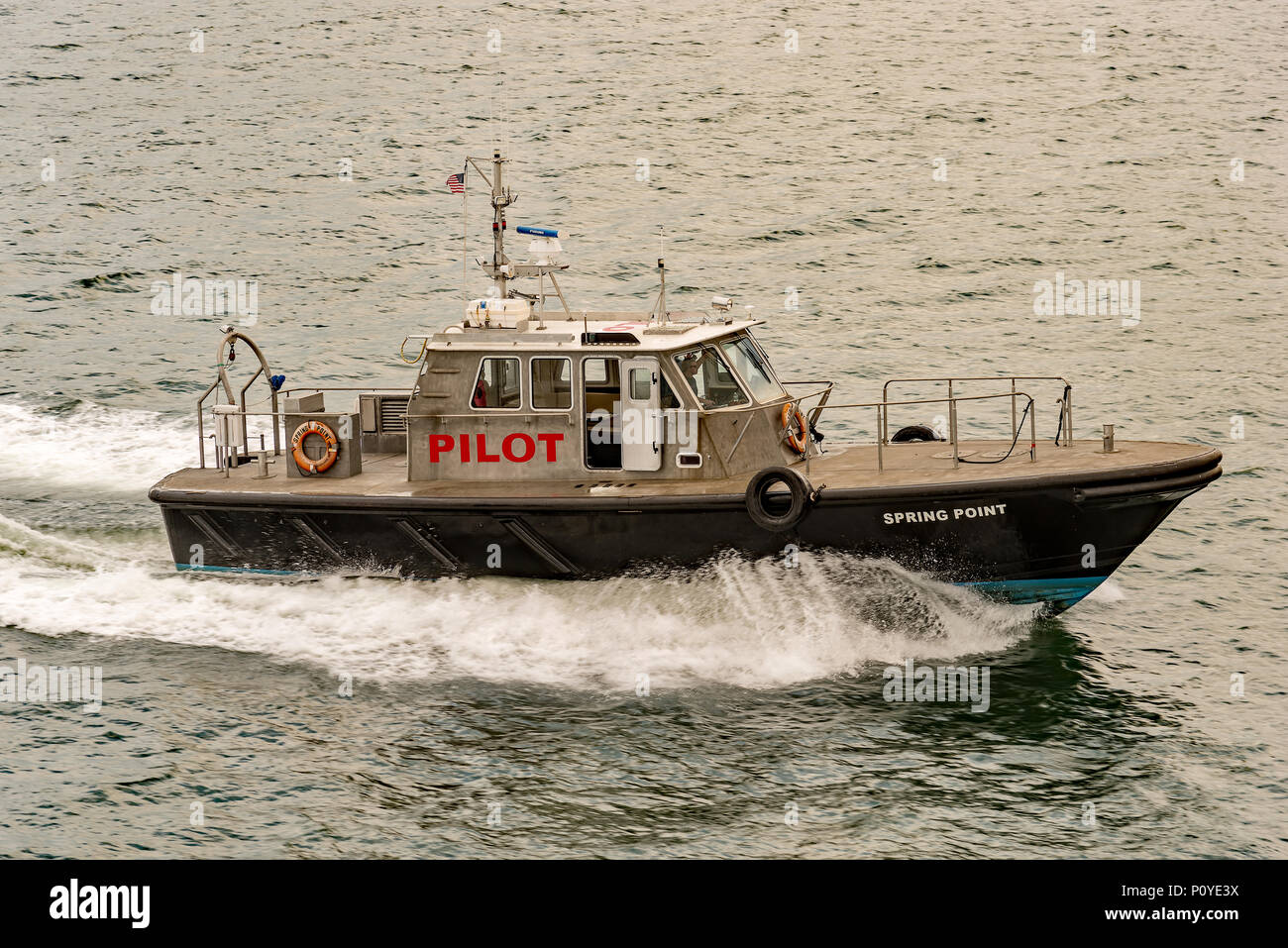 Pilot boat for the Yarmouth, N.S. to Portland, ME CAT ferry. Photo