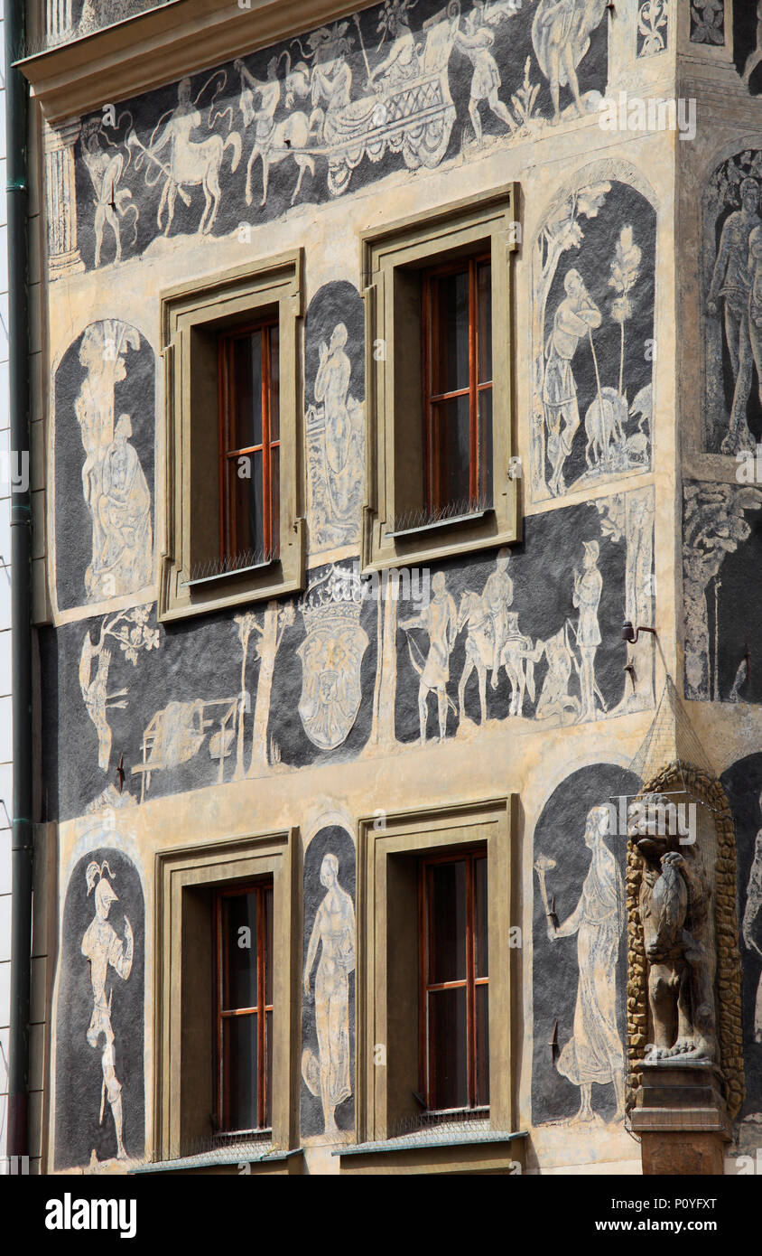 Czech Republic, Prague, Dum U Minuty, House at the Minute, Franz Kafka, childhood home, Stock Photo
