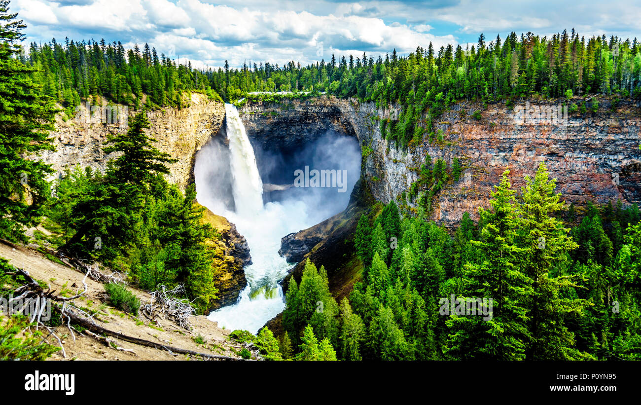 The spectacular Helmcken Falls in Wells Gray Provincial park British Columbia, Canada with the The spectacular Helmcken Falls in Wells Gray Provincial park British Columbia, Canada with the
