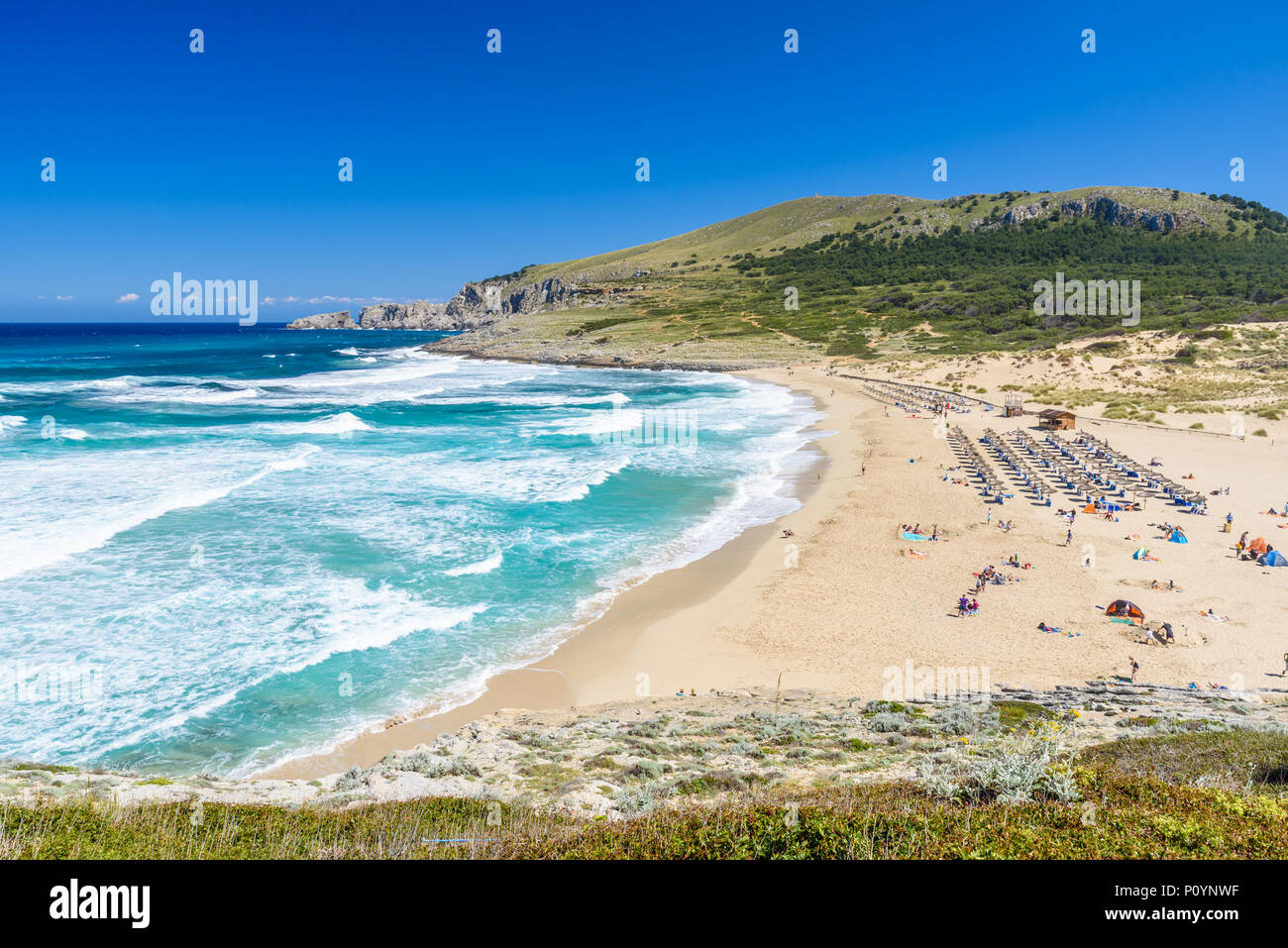 Cala Mesquida - Beautiful Beach Of Island Mallorca, Spain Stock Photo 