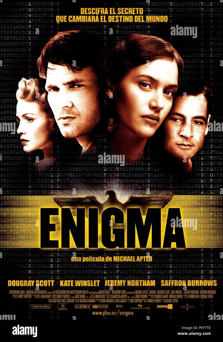 Original Film Title: ENIGMA. English Title: ENIGMA. Film Director: MICHAEL  APTED. Year: 2001. Copyright: Editorial inside use only. This is a publicly  distributed handout. Access rights only, no license of copyright provided.