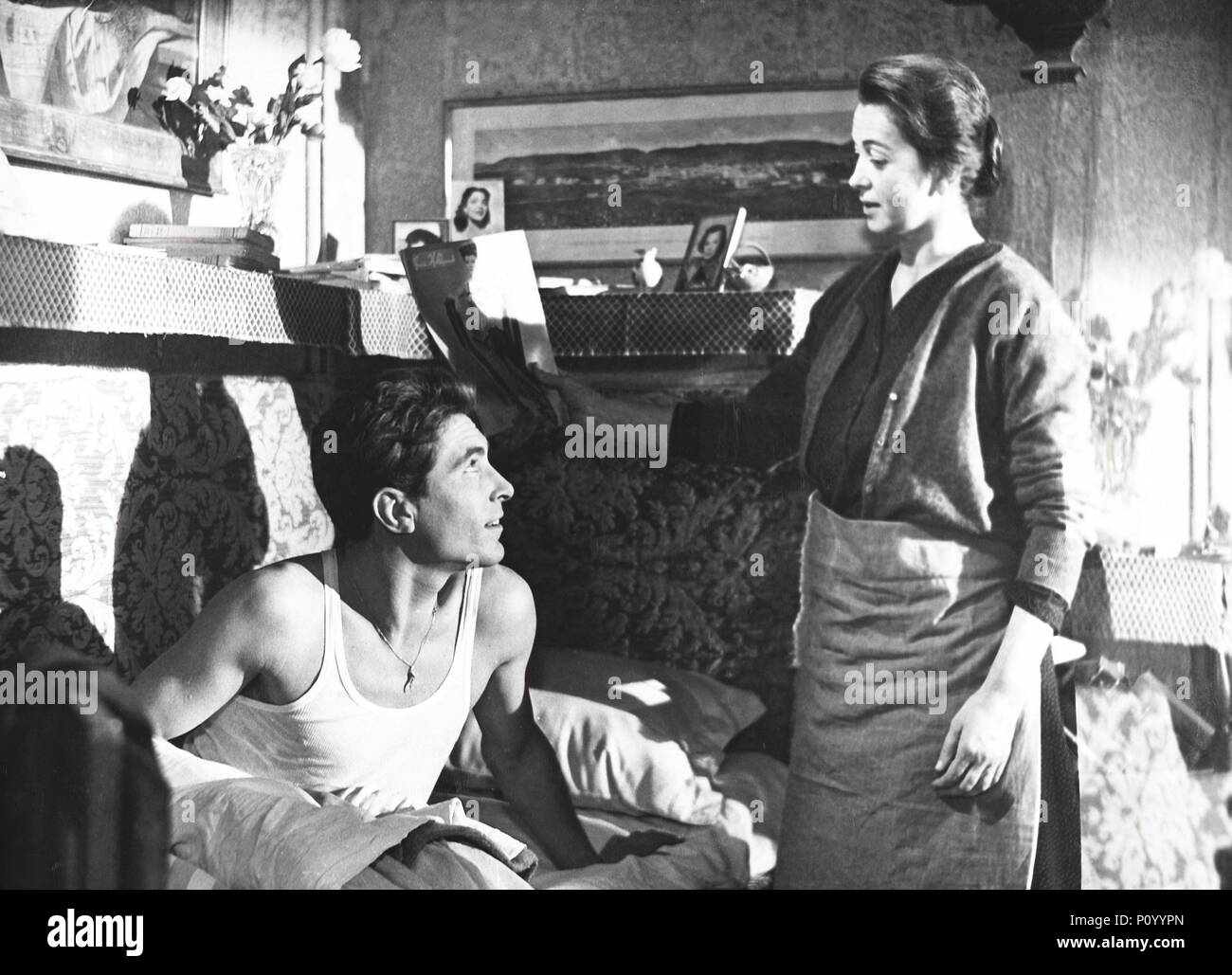 Original Film Title: FERROVIERE, IL.  English Title: THE RAILROAD MAN.  Film Director: PIETRO GERMI.  Year: 1956.  Stars: LUISA DELLA NOCE; CARLO GUIFFRE. Credit: DE LAURENTIIS/PONTI/ENIC / Album Stock Photo