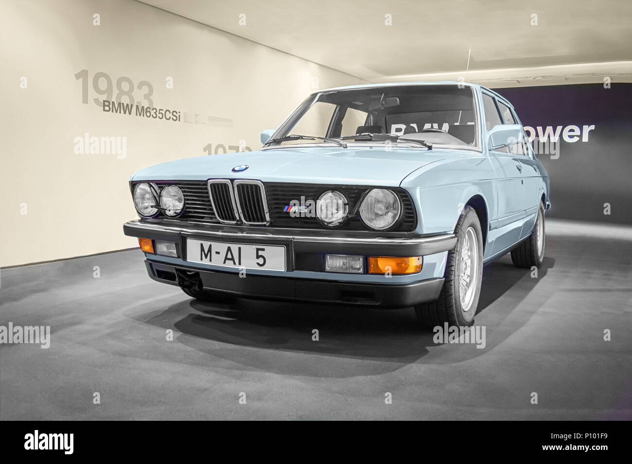 MUNICH, GERMANY-APRIL 8, 2017: 1984 BMW M5 in the BMW Museum Stock ... MUNICH, GERMANY-APRIL 8, 2017: 1984 BMW M5 in the BMW Museum Stock ...