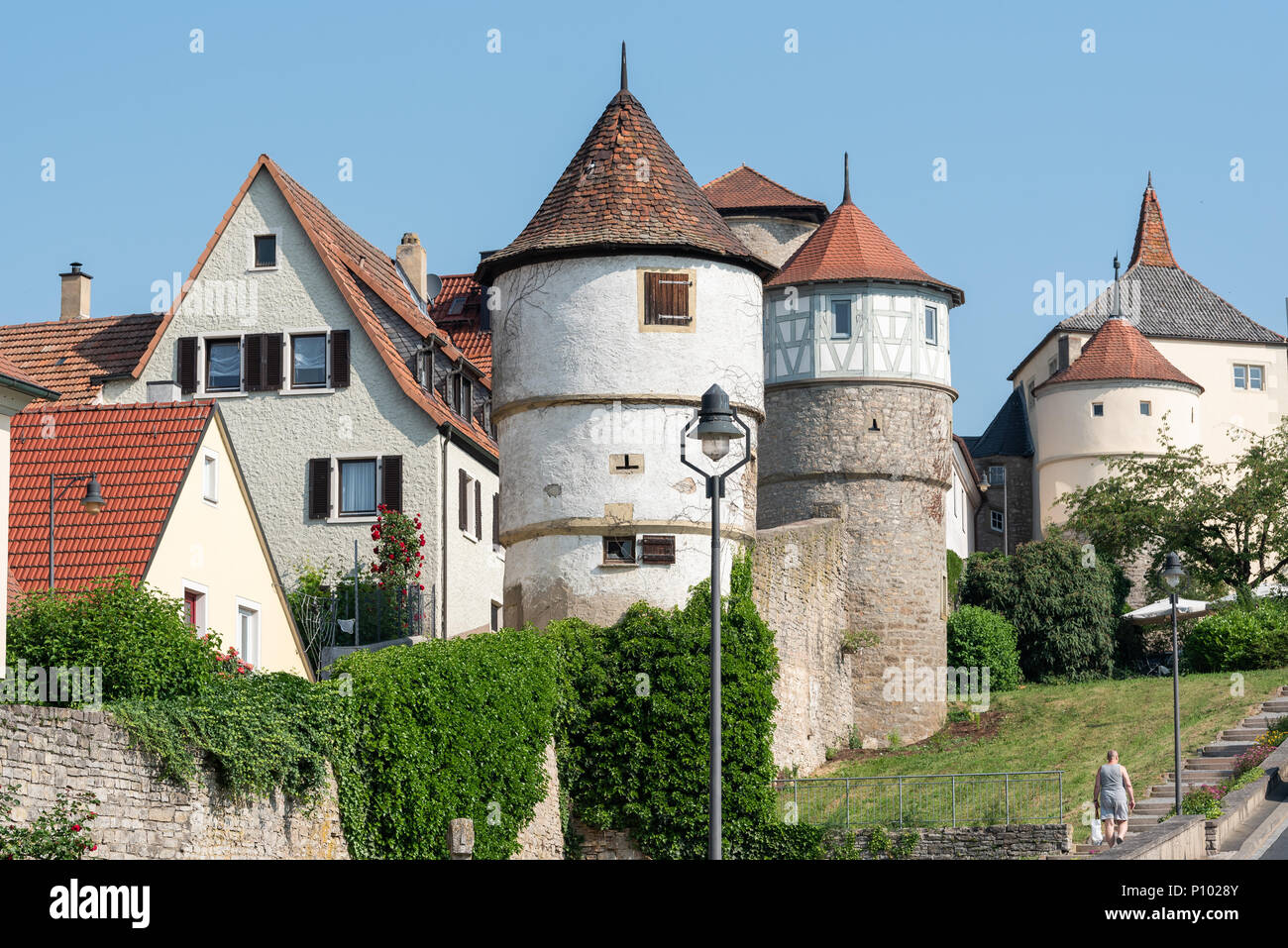 City walls of Dettelbach, Germany Stock Photo