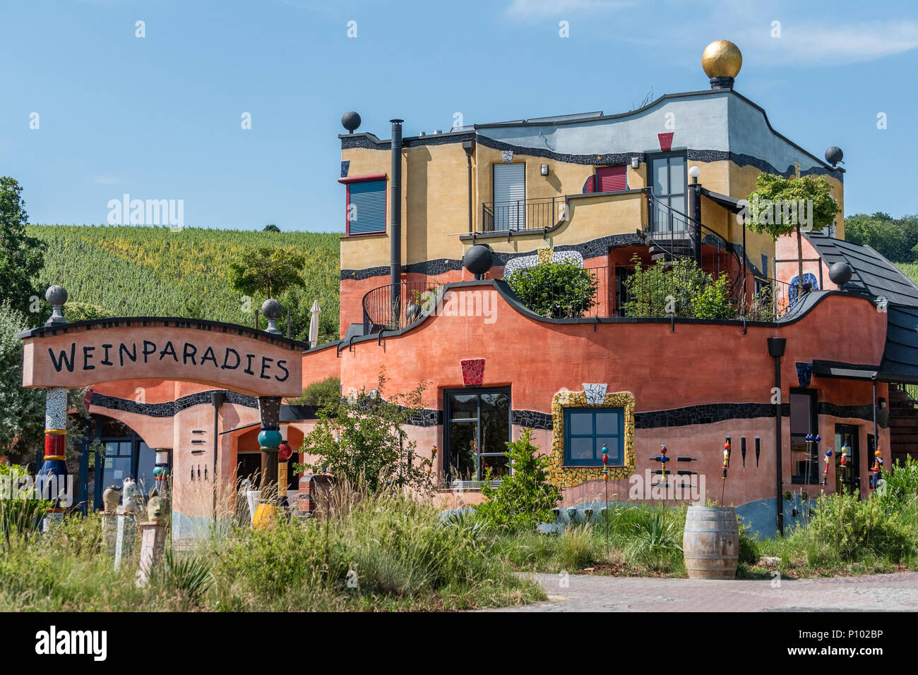 Hundertwasser Architecture Hirn Winery Untereisenheim Germany Stock 