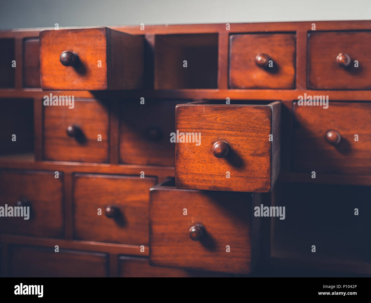 An Apothecary Chest Of Drawers Stock Photo 207142286 Alamy