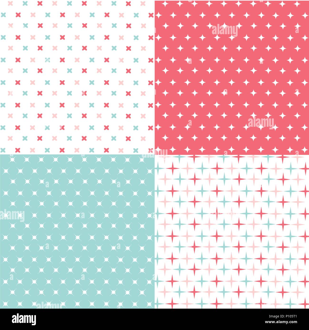 Set of seamless patterns Stock Vector