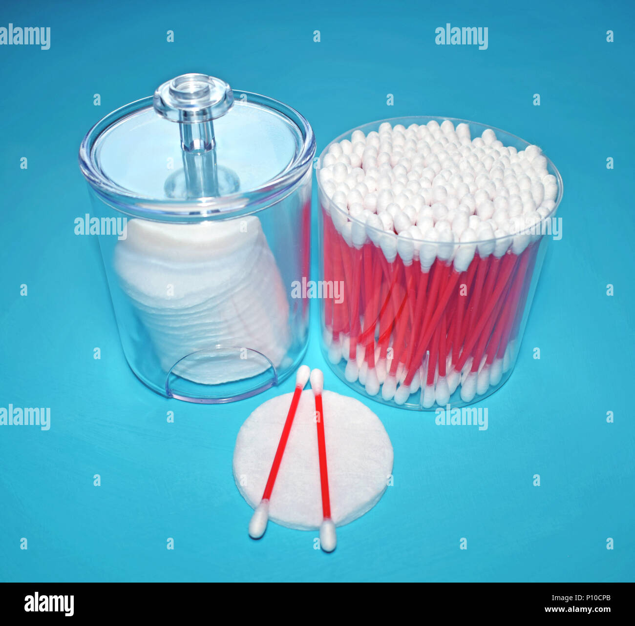 cotton pads and swabs Stock Photo