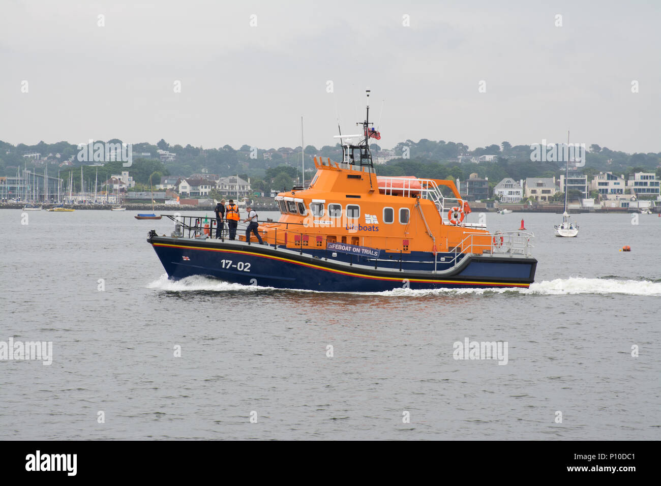 Lifeboat in Poole Harbour, Dorset, UK Stock Photo