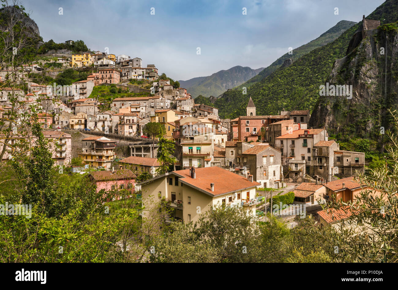 Medieval Hill Town Of Orsomarso Alto Tirreno Cosentino Pollino 