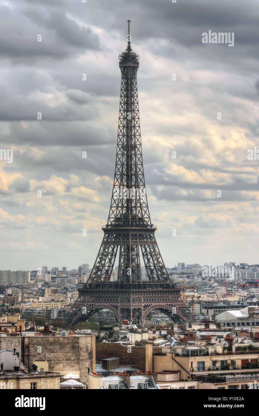 Eiffel Tower seen from Arc de Triomphe. Paris. France Stock Photo Alamy