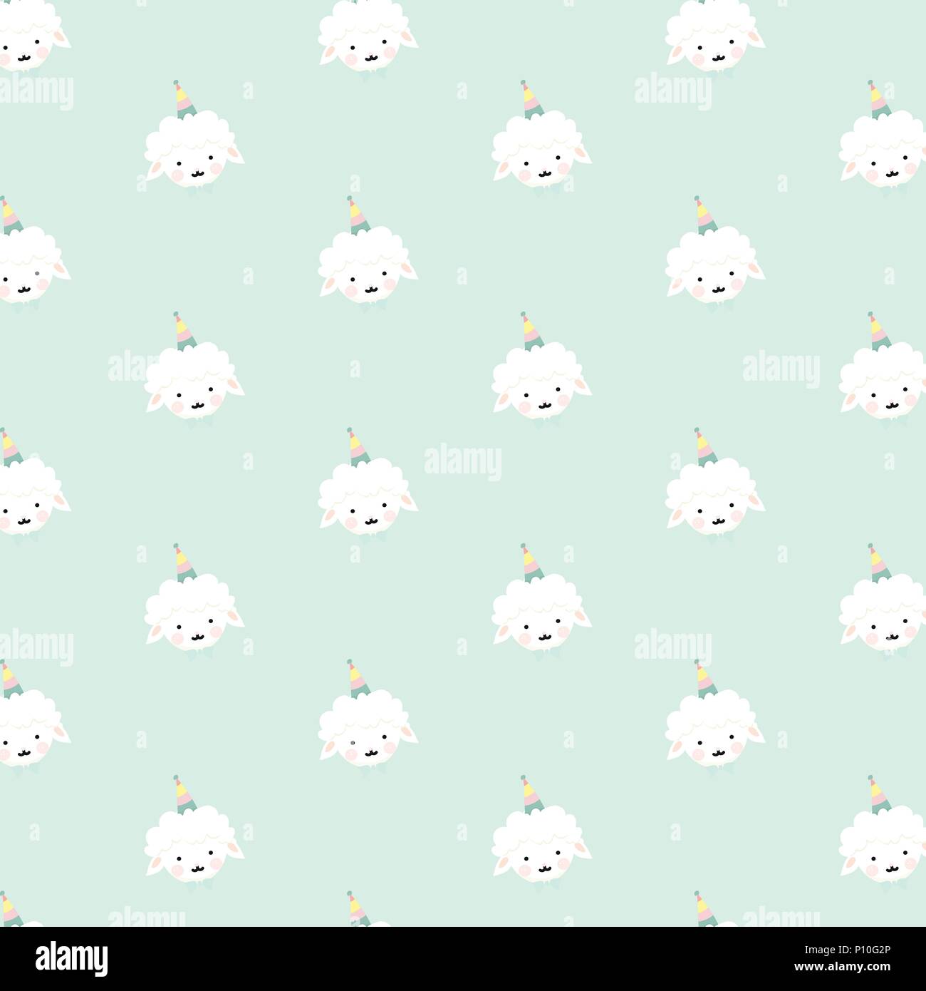 Vector sheep pattern. Stock Vector