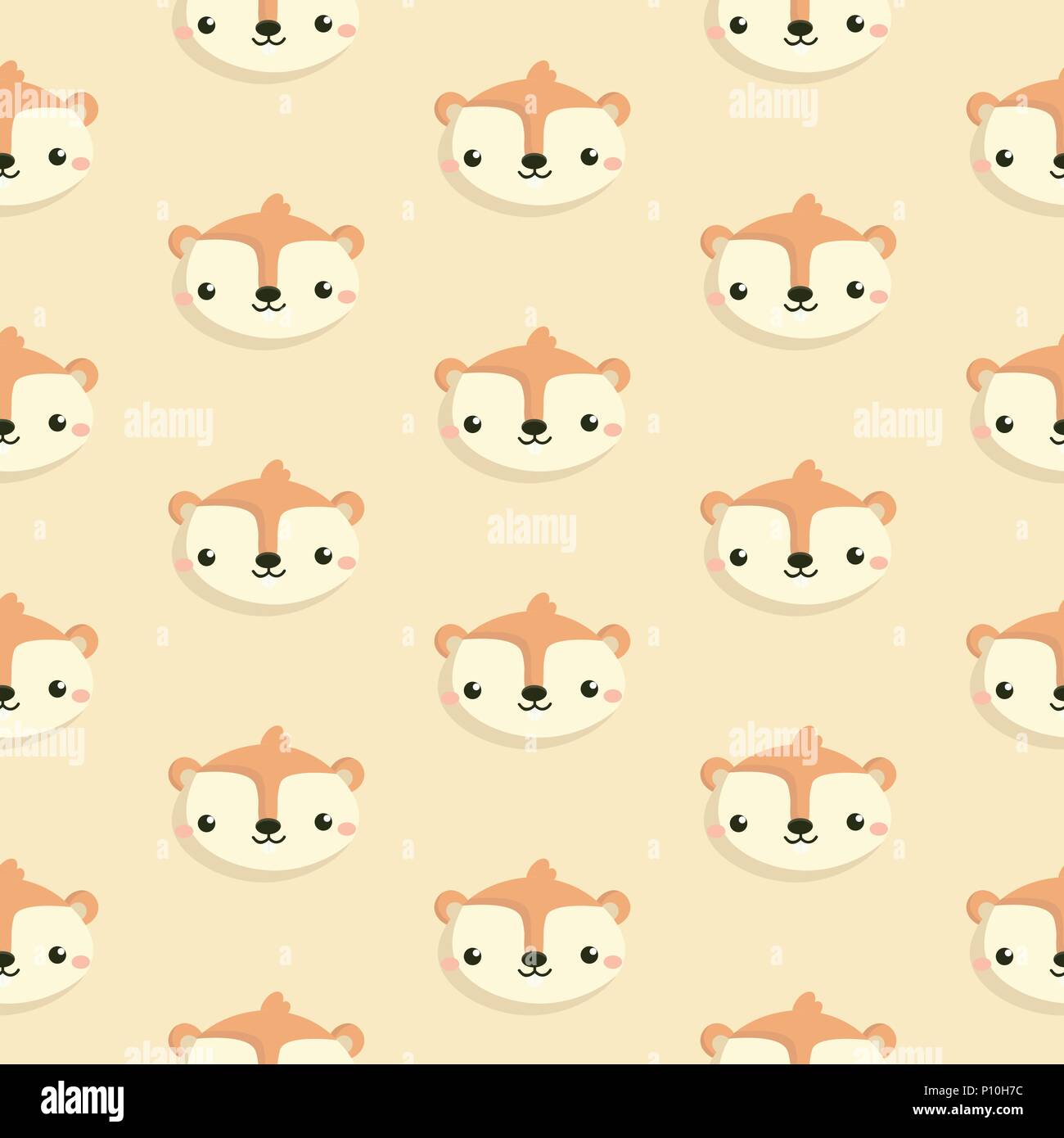 Pattern with squirrel. Stock Vector