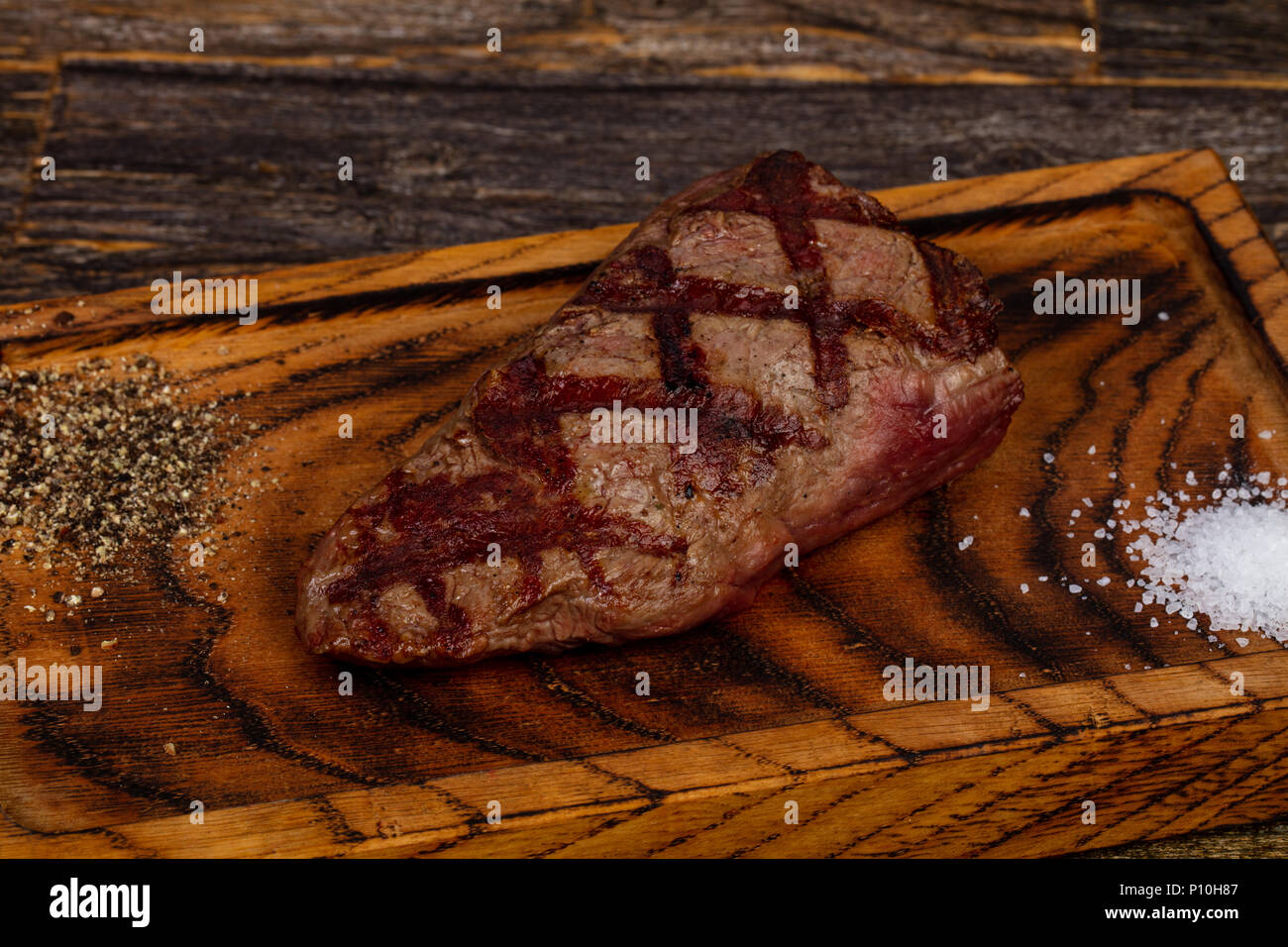 Grilled Beef steak fillet Black Angus Stock Photo - Alamy
