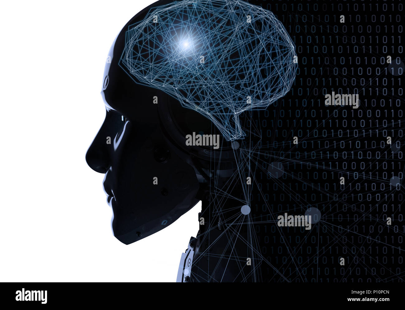 Robot silhouette hi-res stock photography and images - Alamy