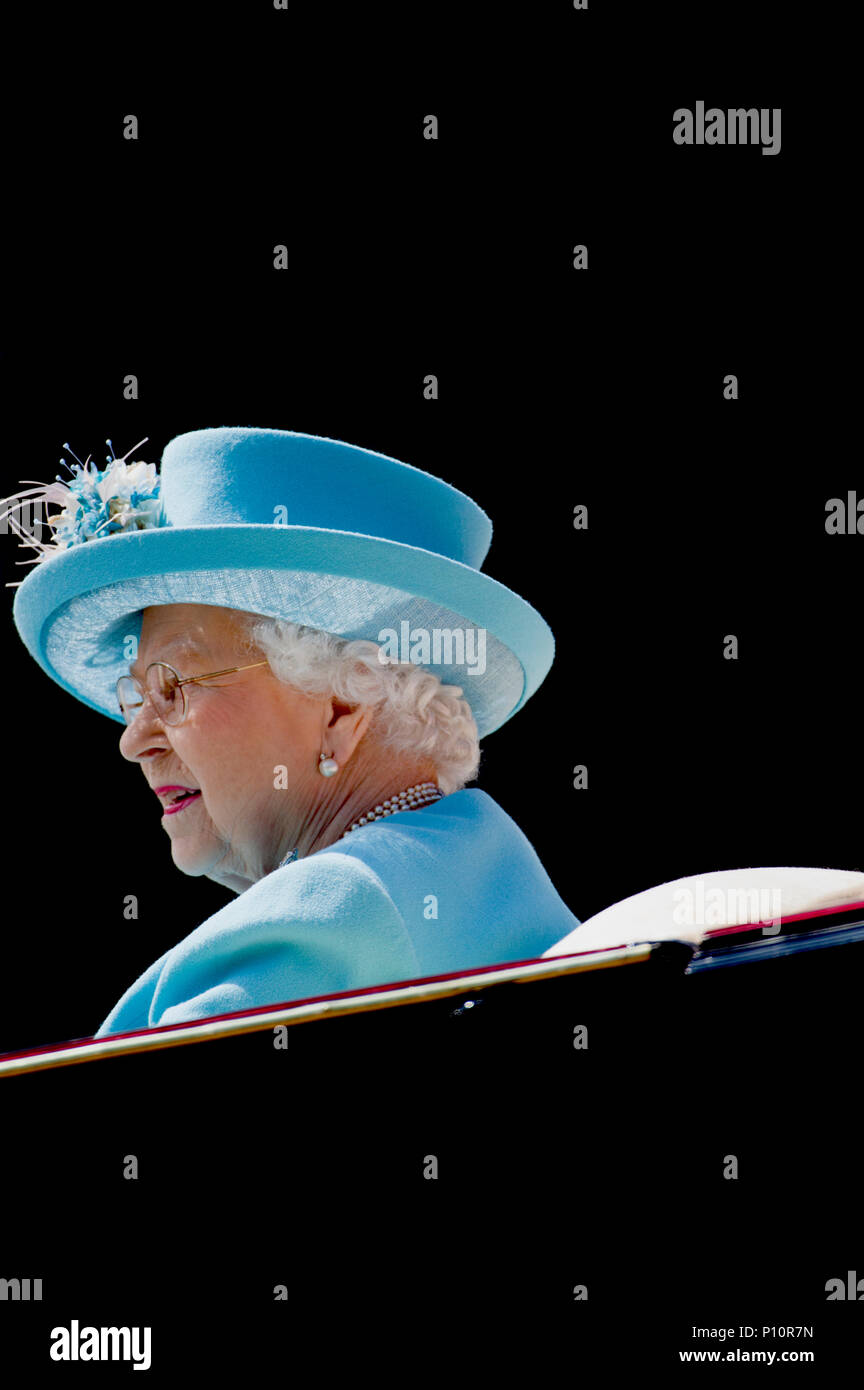 HM The Queen Trooping the Colour 2018 Stock Photo