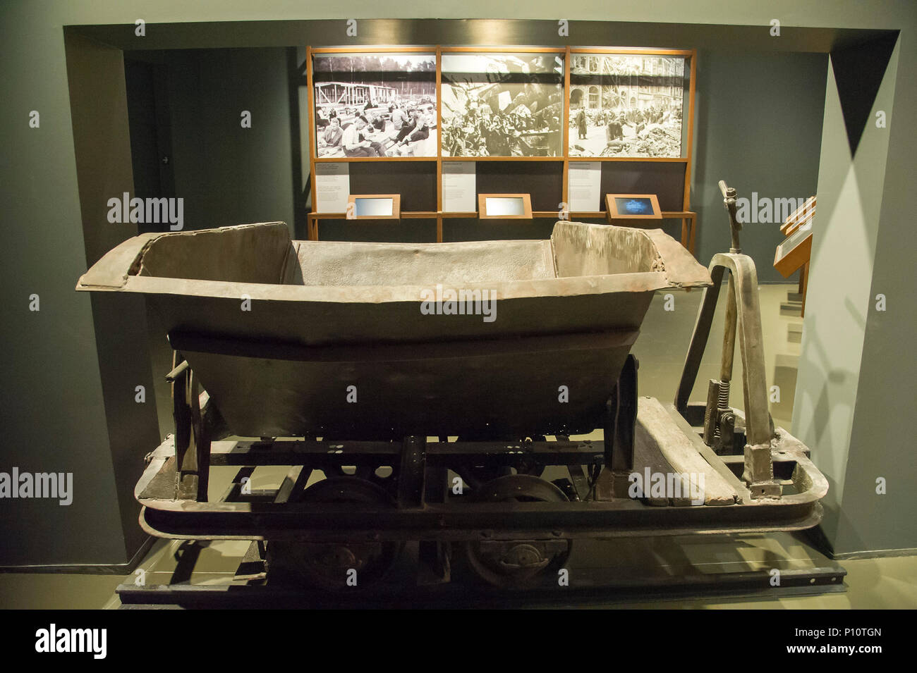 Quarry lorry and slave labour as a part of exhibion in Museum of the Second World War in Gdansk, Poland. January 23rd 2017  © Wojciech Strozyk / Alamy Stock Photo