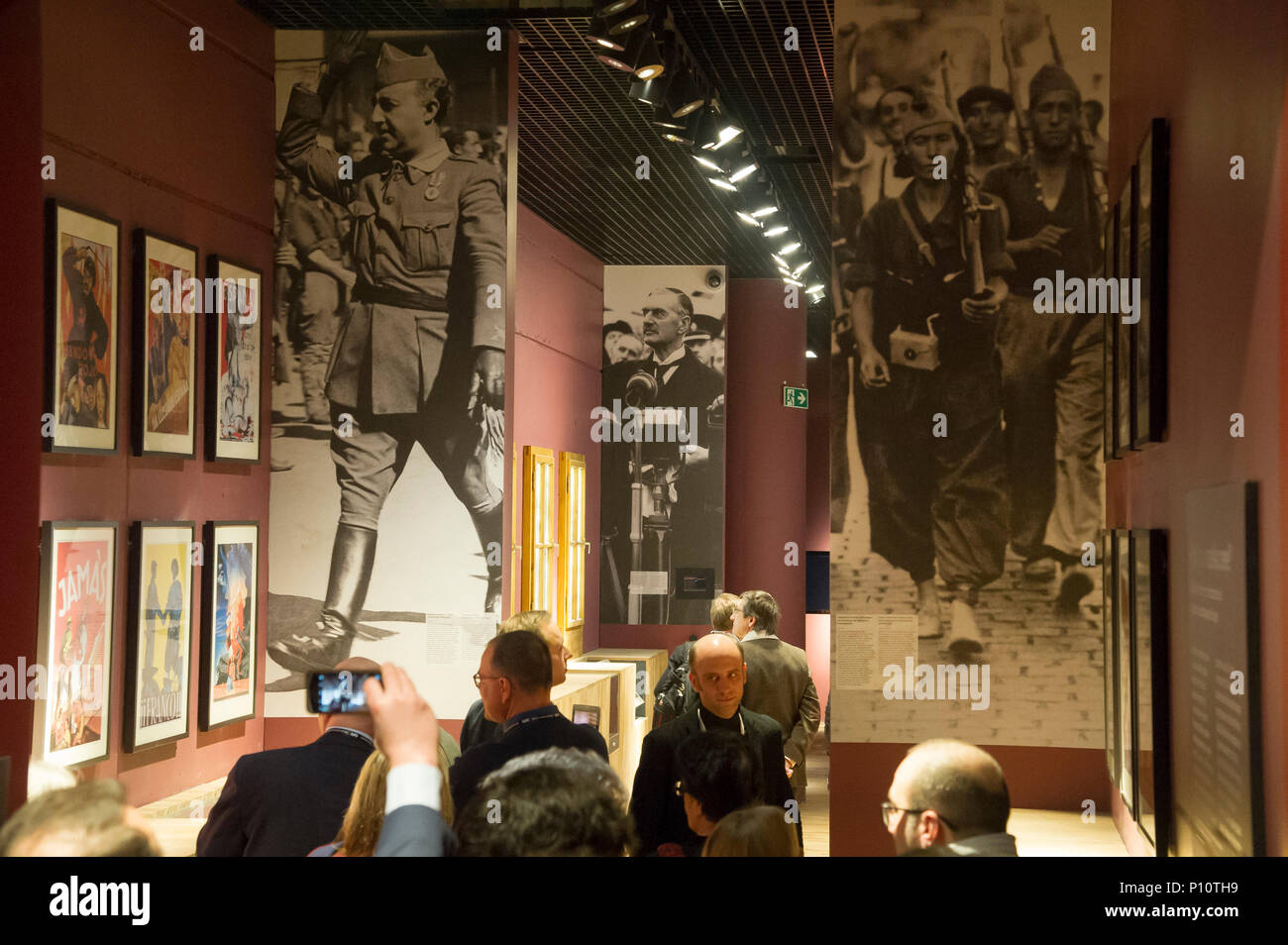 Spanish dictator Francisco Franco and Neville Chamberlain as a part of exhibion in Museum of the Second World War in Gdansk, Poland. January 23rd 2017 Stock Photo