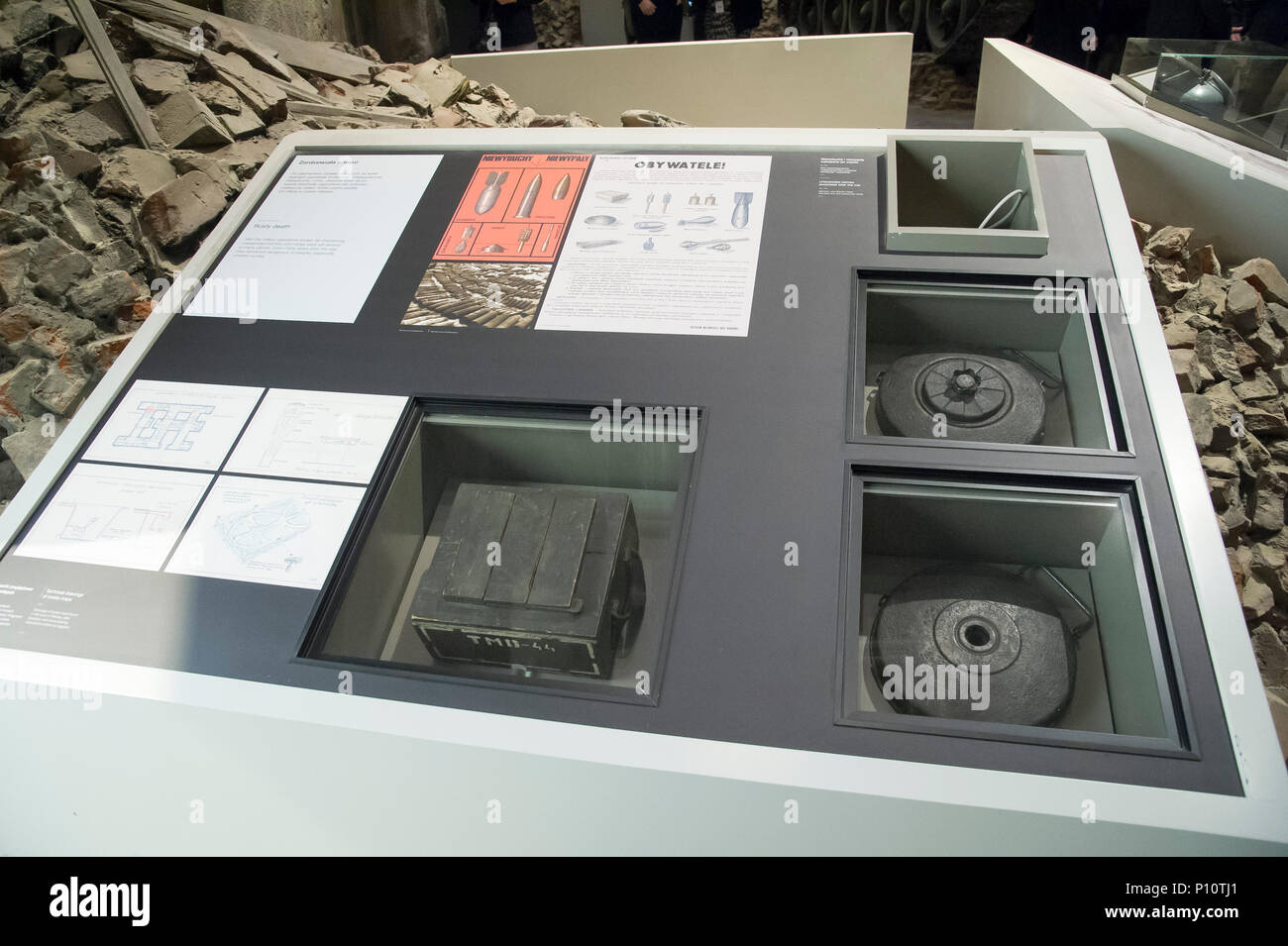 Land mines as a part of exhibion in Museum of the Second World War in Gdansk, Poland. January 23rd 2017 © Wojciech Strozyk / Alamy Stock Photo Stock Photo