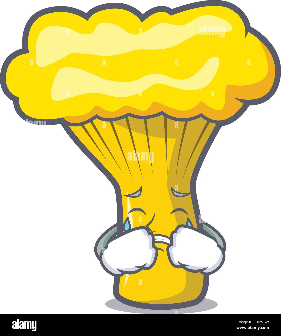 Crying chanterelle mushroom mascot cartoon Stock Vector Image & Art - Alamy