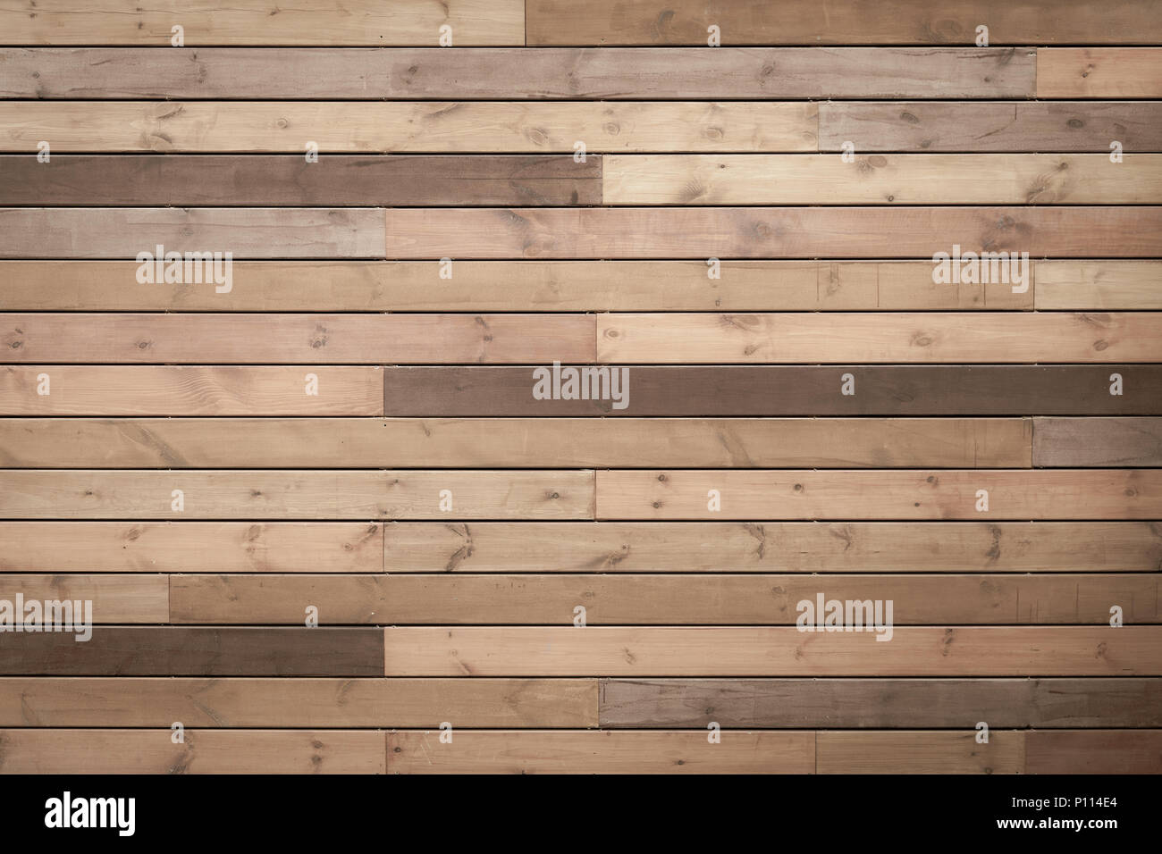 toned wood planks background or texture Stock Photo