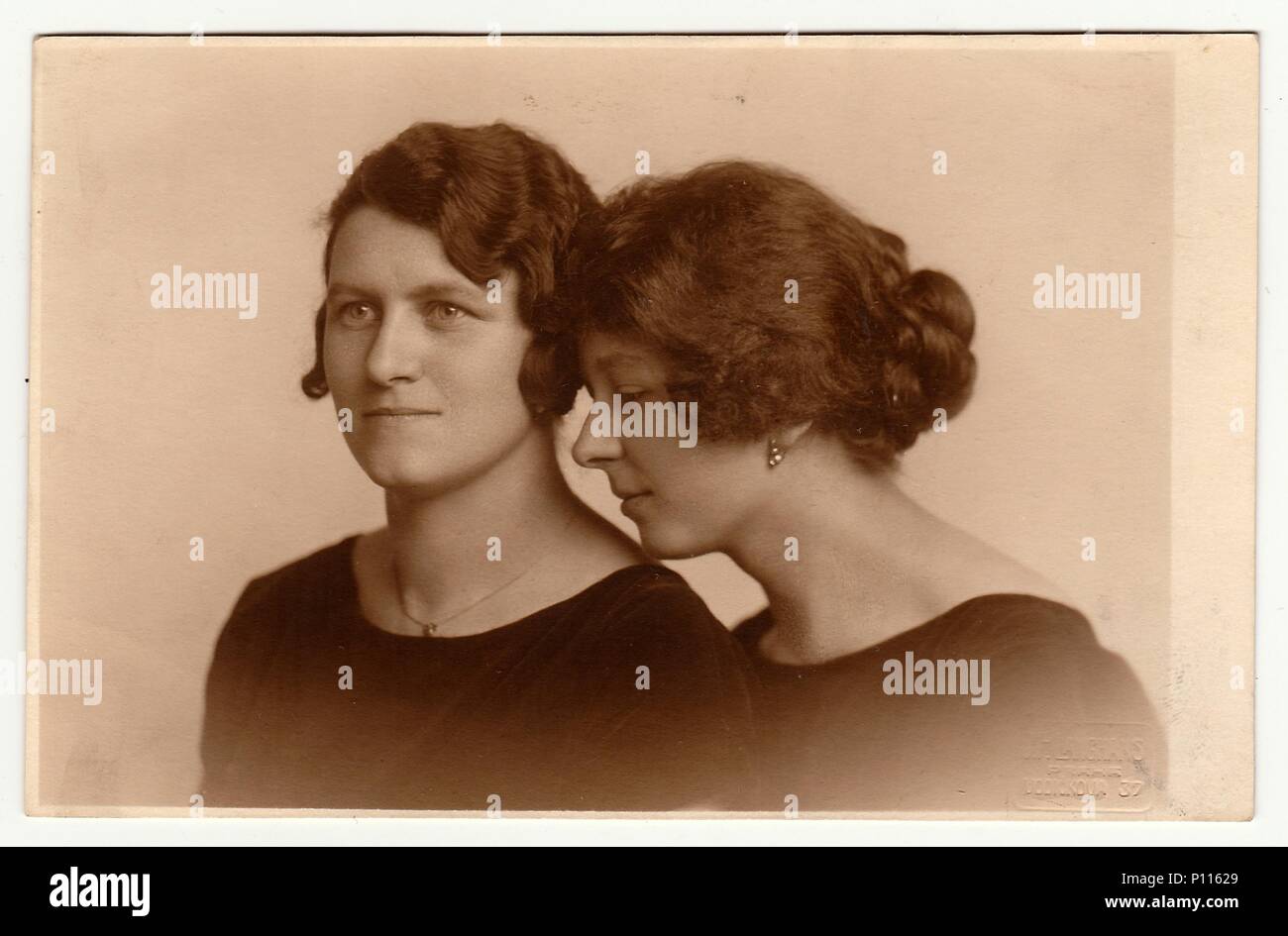 PRAGUE, THE CZECHOSLOVAK REPUBLIC CIRCA 1940s Vintage portrait of